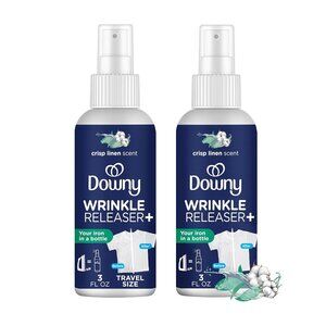 *2 PACK* Downy Wrinkle Releaser, Travel Size, 3oz Fabric Spray -Fresh Scent